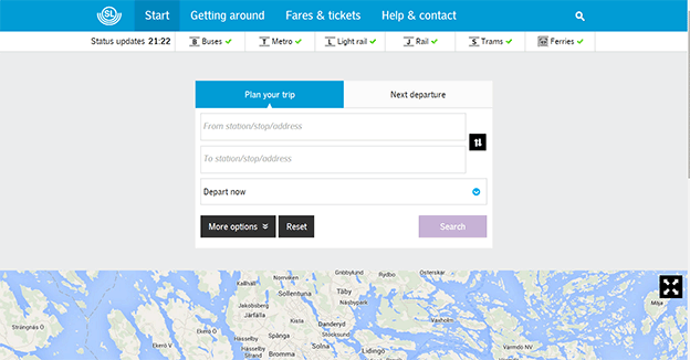 Iterating design ideas for SL’s travel planner